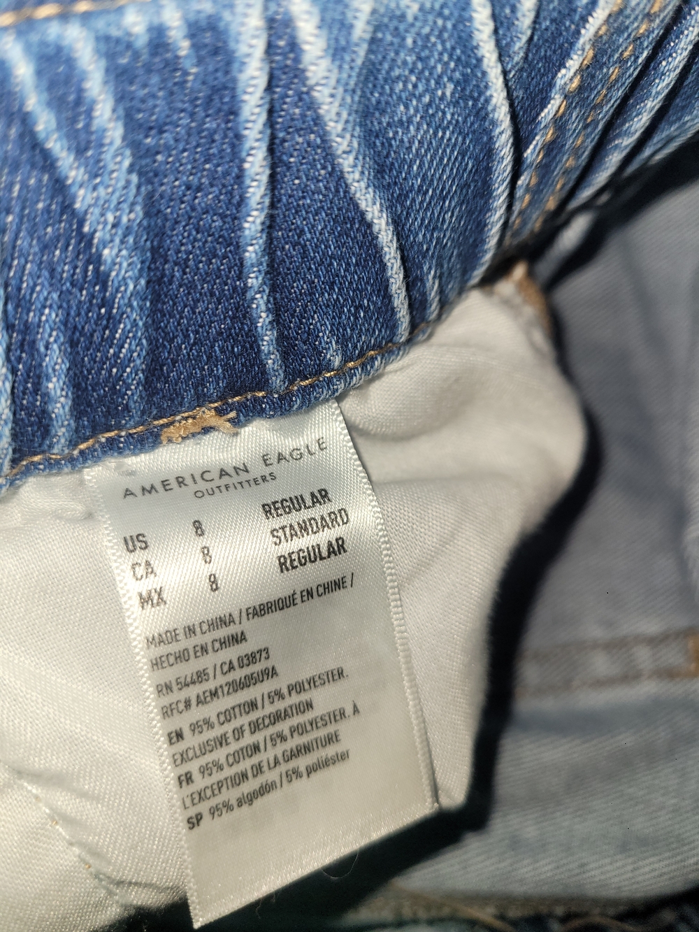 American Eagle Outfitters Light Blue High-Rise Paperbag Waist Jeans - Picture 4 of 5